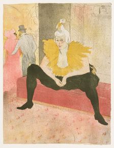 Elles: The Seated Clown, Mlle Cha-u-Ka-o , 1896. Creator: Henri de Toulouse-Lautrec (French, 1864-1901)