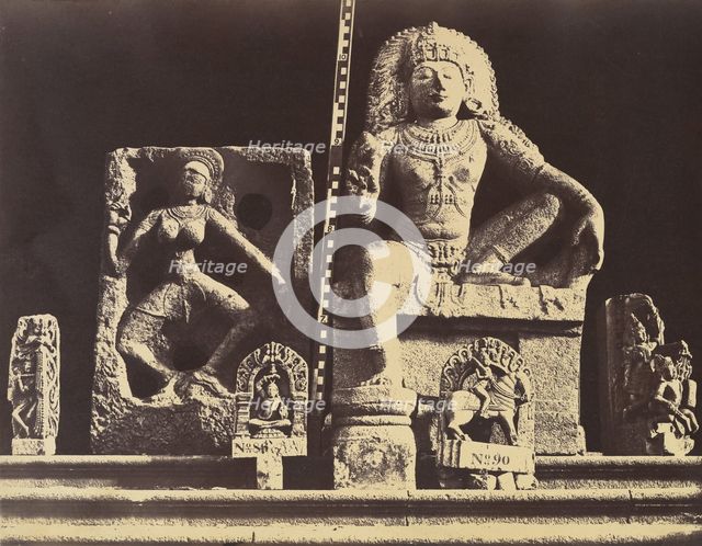 Elliot Marbles and Other Sculpture from the Central Museum Madras: Group 26, May-June 1858. Creator: Captain Linnaeus Tripe.