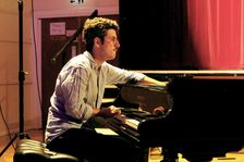 Elliot Galvin, Laura Jurd Dinosaur, Battle Jazz Festival, Battle, East Sussex, July 2023. Creator: Brian O'Connor