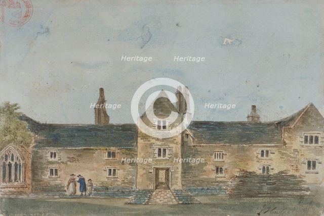 Ellis Davy's Almshouses, Croydon, Surrey, c1800. Artist: John Hassell