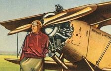 Elly Beinhorn with her plane, 1932. Creator: Unknown