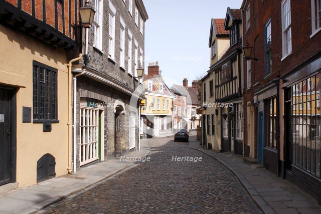 Elm Hill, Norwich, Norfolk, 2010.  Creator: Peter Thompson.