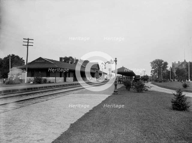Elmhurst, Ill., Chicago & North-Western Ry. station, between 1880 and 1899. Creator: Unknown.