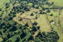 Elmley Castle, a medieval ringwork and bailey within two Iron Age hillforts, Worcestershire, 2016. Creator: Damian Grady
