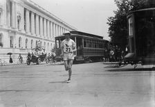 Elphinstone Winning Washington marathon, 1911. Creator: Bain News Service
