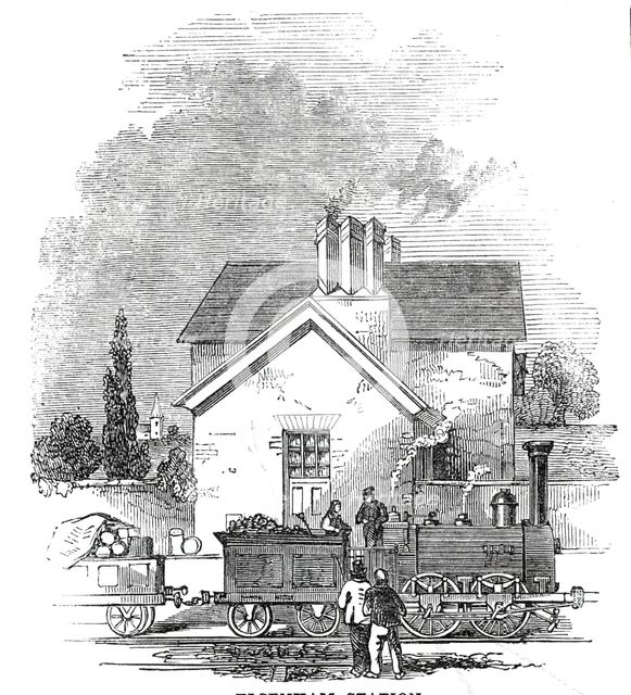 Elsenham Station, 1845. Creator: Unknown.