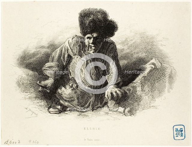 Elshie, the Black Dwarf, n.d. Creator: Charles Emile Jacque.