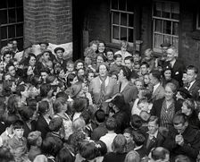 Elsie and Doris Waters Calling on People to Save for War Bonds, 1942. Creator: British Pathe Ltd
