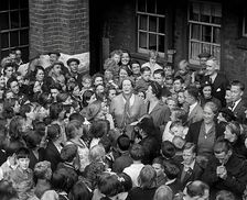 Elsie and Doris Waters Calling on People to Save for War Bonds, 1942. Creator: British Pathe Ltd