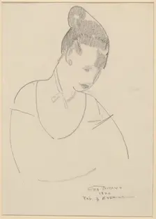 Elsie Speicher [verso], 1920. Creator: George Wesley Bellows