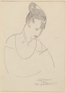Elsie Speicher [verso], 1920. Creator: George Wesley Bellows