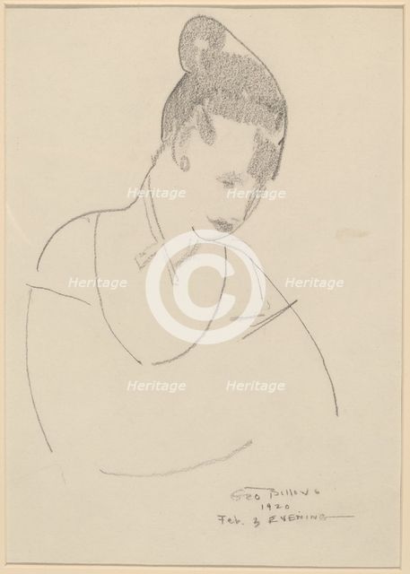 Elsie Speicher [verso], 1920. Creator: George Wesley Bellows.