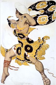Ephebe costume design for a Ballets Russes production of Tcherepnin's Narcisse, 1911. Artist: Leon Bakst