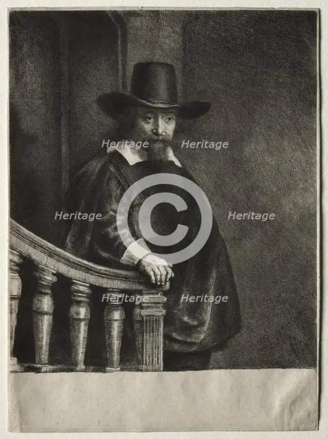 Ephraim Bonus, Jewish Physician, 1647. Creator: Rembrandt van Rijn (Dutch, 1606-1669).