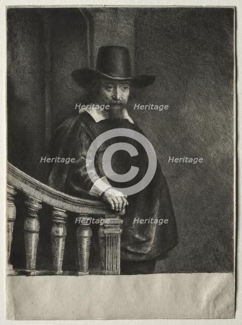 Ephraim Bonus, Jewish Physician, 1647. Creator: Rembrandt van Rijn (Dutch, 1606-1669).