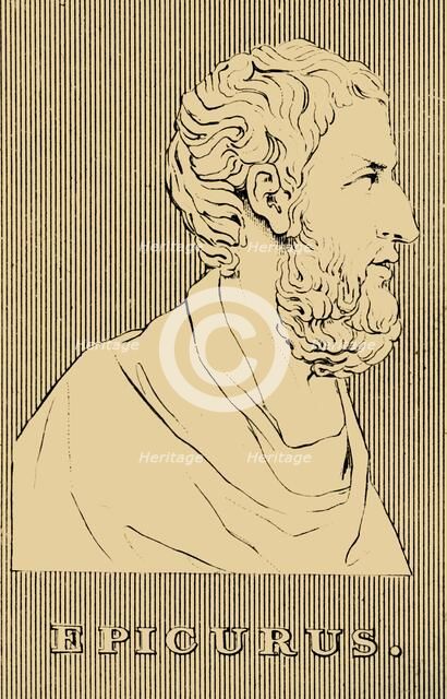 'Epicurus', (341-270 BC), 1830. Creator: Unknown.