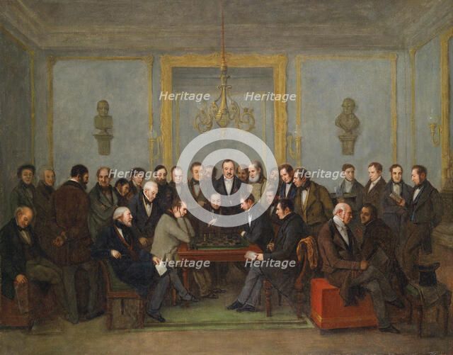 Epic Chess Match Between Pierre Saint Amant And Howard Staunton in 1843. Artist: Marlet, Jean Henri (1771-1847)