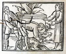 Epigrams Italian engraving in the end of Book III, published in Venice in 1514