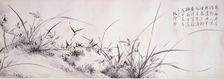Epidendrum, bamboo, and rocks, scroll 1818 ; colophon 1877. Creators: Gai Qi, Gu Wenbin