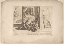 Episode 1: Saint Bernardino's parents pray to God for a son; Episode 2: The Birth of Sa..., 1610-39. Creator: Bernardino Capitelli