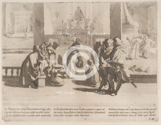 Episode 10: Saint Bernardino enters the Franciscan Order; Episode 11: Saint Bernardino ..., 1610-39. Creator: Bernardino Capitelli.