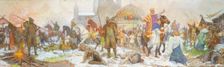 Episode at the coronation of William I, London, Christmas Day,1066, (early 20th century). Creator: Amedee Forestier