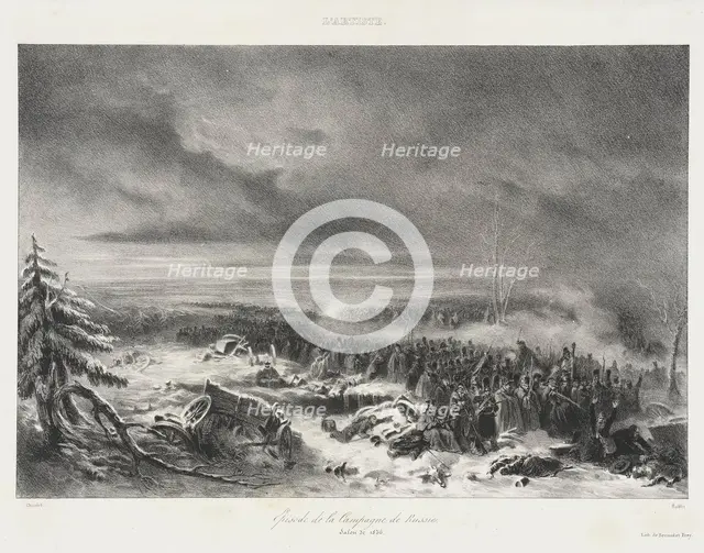 Episode de la Campagne de Russie - Salon de 1836, 1836. Creator: Auguste Raffet.
