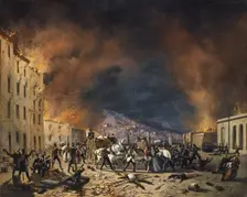 Episode from the ten days of Brescia, 1849. Creator: Joli, Faustino (1814-1876)