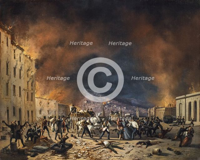 Episode from the ten days of Brescia, 1849. Creator: Joli, Faustino (1814-1876).