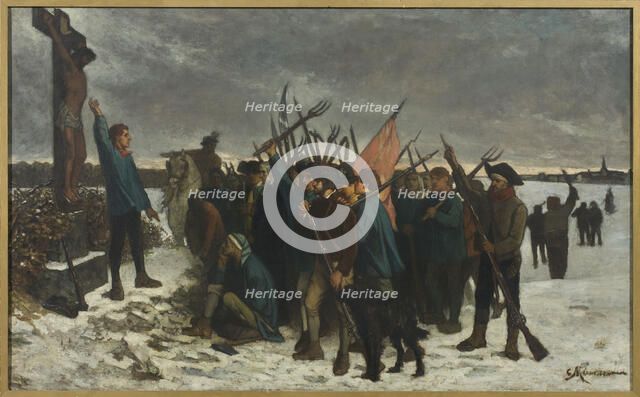 Episode from the War in the Vendée. Creator: Meunier, Constantin Emile (1831-1905).