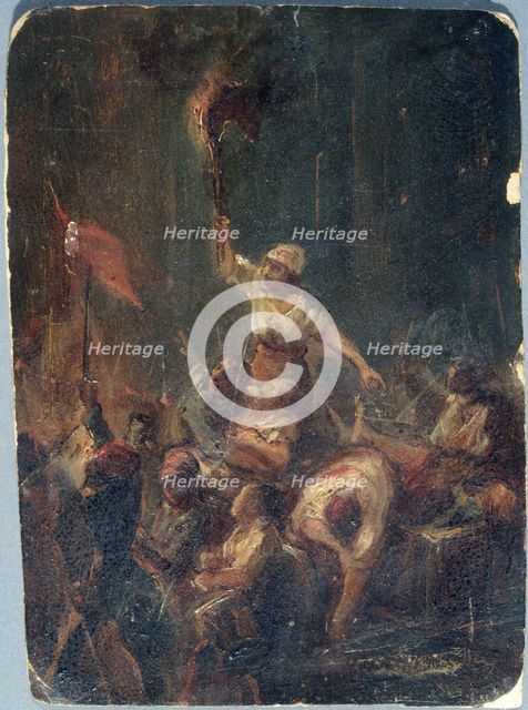Episode from the night of February 23 to 24, 1848. Creator: Charles Raymond Chabrillac.