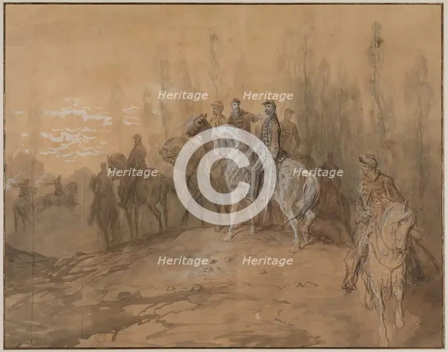 Episode in the Franco-Prussian War, mid or late 19th century. Creator: Gustave Doré.