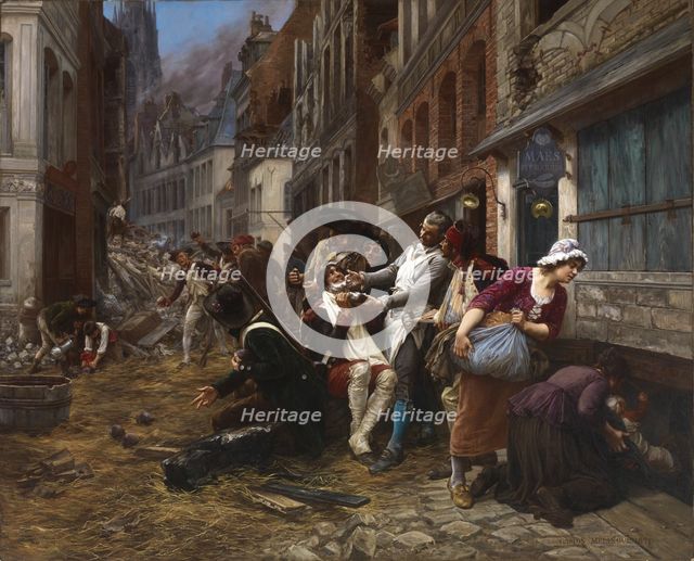 Episode of the Siege of Lille, 1792, 1891. Creator: Gaston Theodore Melingue.