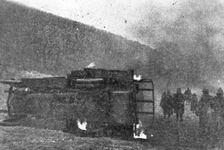 Episodes de la retraite de la IIIe armee; A Lioum-Koula,a l'entrée de l'Albanie..., 1916. Creator: R. Marianovitch