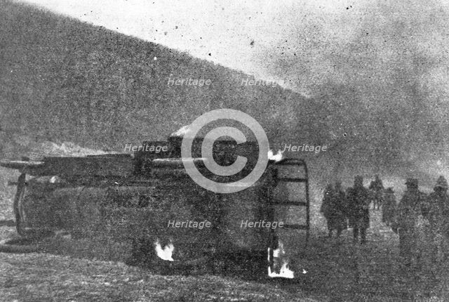 'Episodes de la retraite de la IIIe armee; A Lioum-Koula,a l'entrée de l'Albanie..., 1916. Creator: R. Marianovitch.