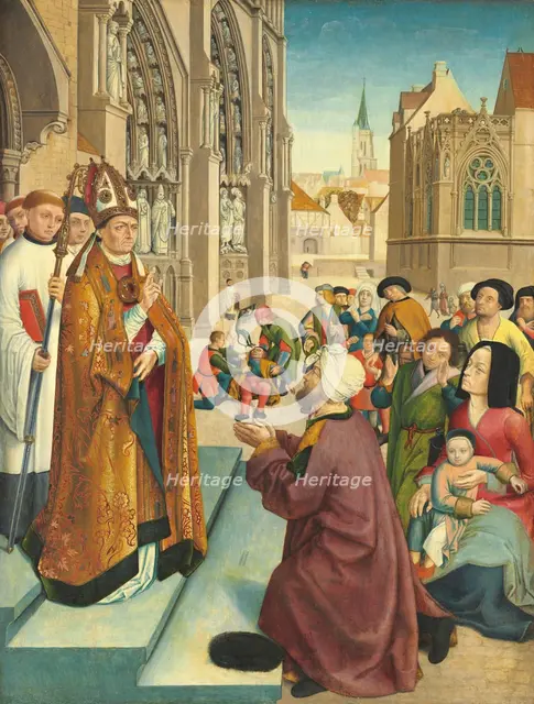 Episodes from the Life of a Bishop Saint, c. 1500. Creator: Master of Saint Gilles.