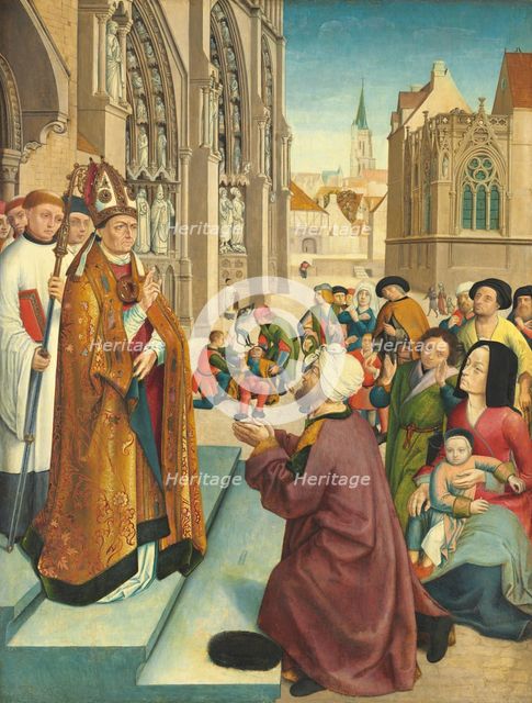 Episodes from the Life of a Bishop Saint, c. 1500. Creator: Master of Saint Gilles.