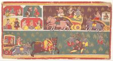 Episodes from Krishna's Life: Folio from a Bhagavata Purana (Ancient Stories of Lord Vishnu), c1700. Creator: Unknown