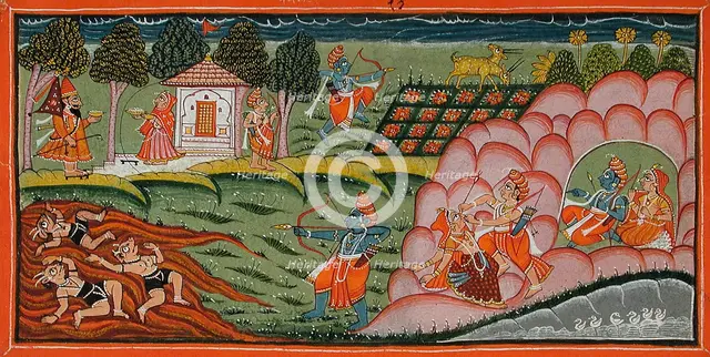 Episodes in the Panchavati Forest, Folio from a Ramayana (Adventures of Rama), between 1775 and 1800 Creator: Unknown.