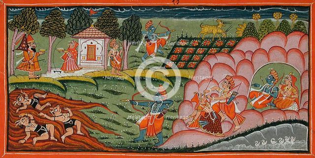 Episodes in the Panchavati Forest, Folio from a Ramayana (Adventures of Rama), between 1775 and 1800 Creator: Unknown.