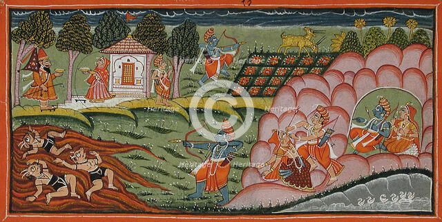 Episodes in the Panchavati Forest, Folio from a Ramayana (Adventures of Rama), between 1775 and 1800 Creator: Unknown.
