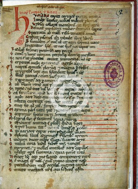 Epistle ad Pisones Manuscript ', by Horace.