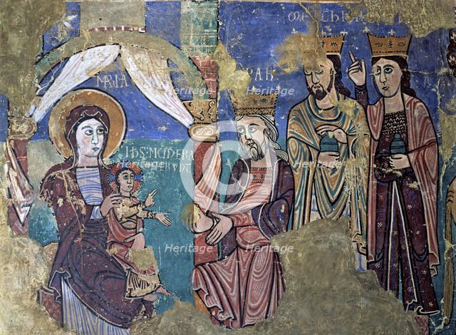 Epiphany', wall Painting from the church of Navasa (Huesca).