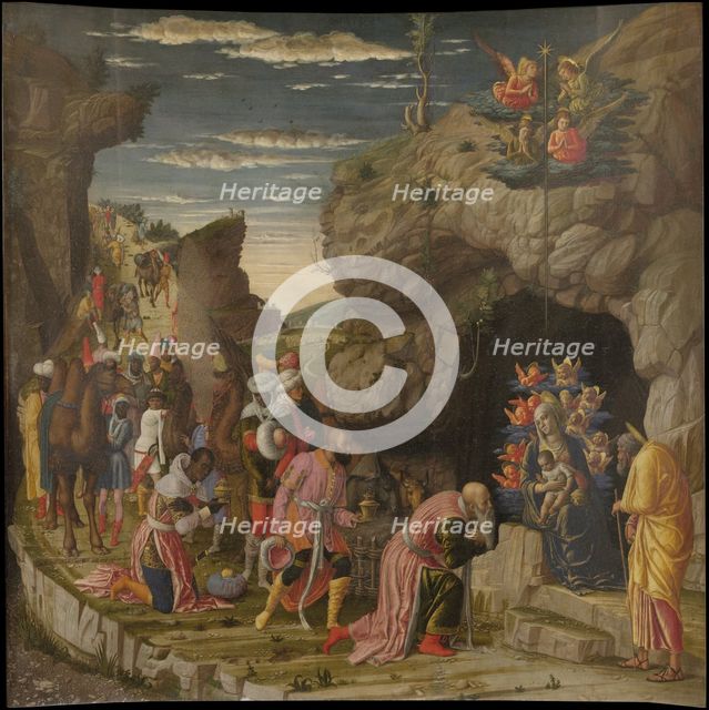 Epiphany (Trittico degli uffizi (Uffizi Tryptich), central panel), ca 1463-1464. Artist: Mantegna, Andrea (1431-1506)
