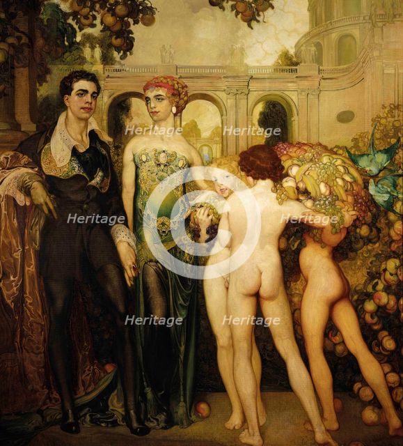 Epitalamio o Las bodas del príncipe Néstor (Epithalamium or The Marriage of Prince Néstor), 1909. Creator: Néstor, (Néstor Martín-Fernández de la Torre) (1887-1938).