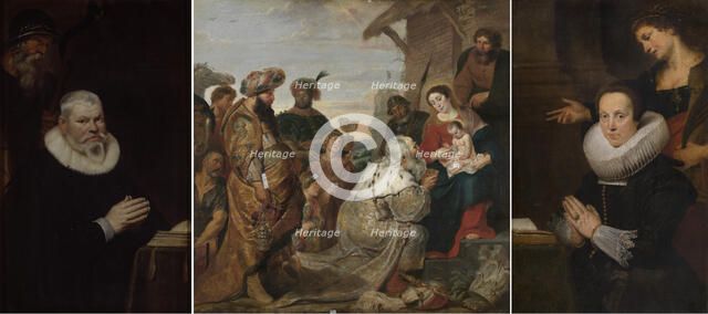 Epitaph of Willem van Meerbeeck and His Wife Barbara Kegeleers, 1620. Creator: Cornelis de Vos.