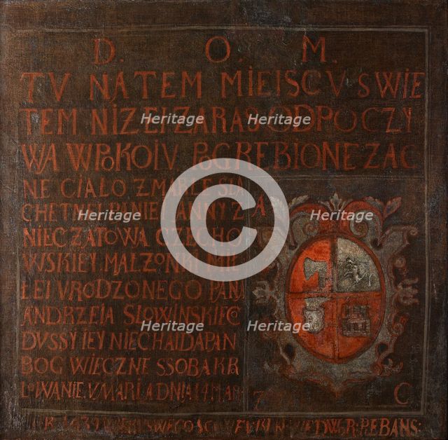 Epitaph of Anna Czechowska of Nieczatów, between 1639-1664. Creator: Unknown.