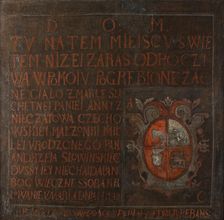 Epitaph of Anna Czechowska of Nieczatów, between 1639-1664. Creator: Unknown