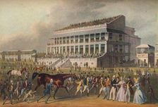 Epsom Grand Stand - The Winner of the Derby Race 19th century. Artist: Richard Reeve