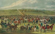Epsom Races - The Betting Post 1836, (1929). Artist: Charles Hunt